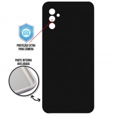 Capa para Samsung Galaxy M52 5G - Case Silicone Cover Protector Preta